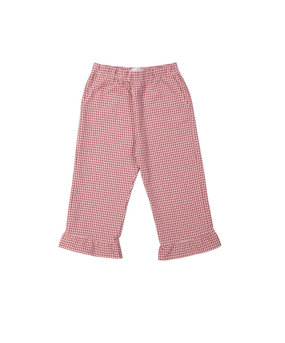 Broek ruit lichtroze