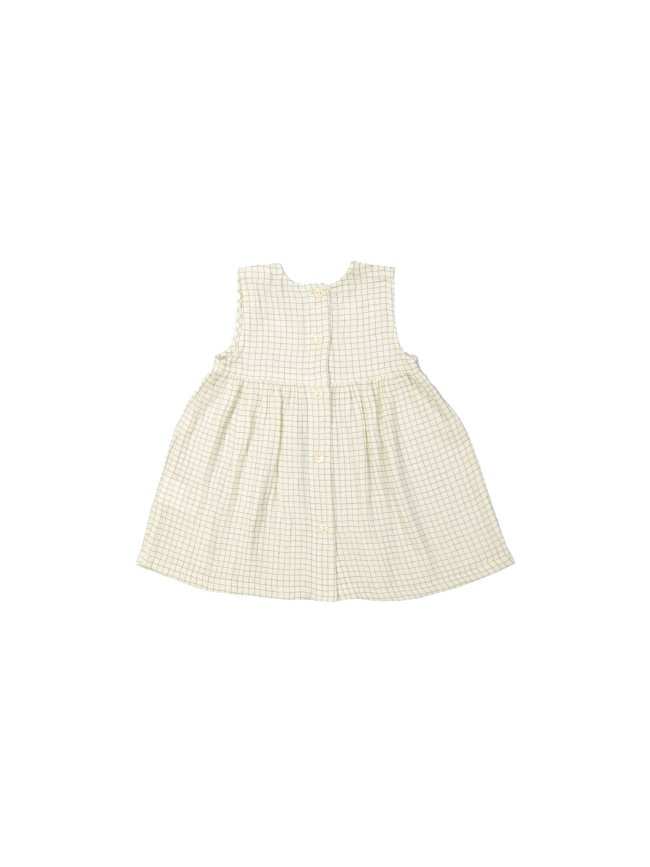 Jurk ruit vanille 01m-03m
