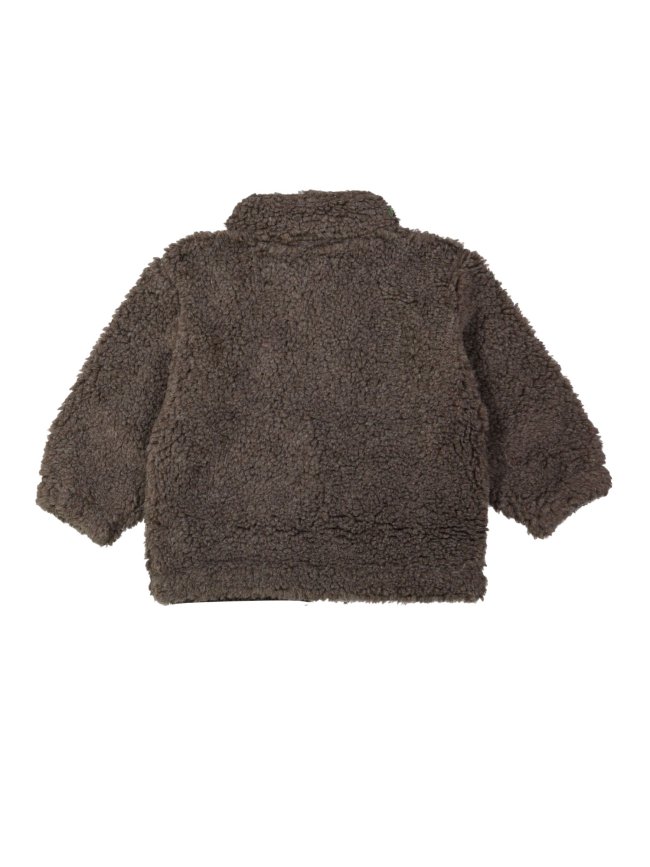 Gilet teddy donkerbruin 12m-18m