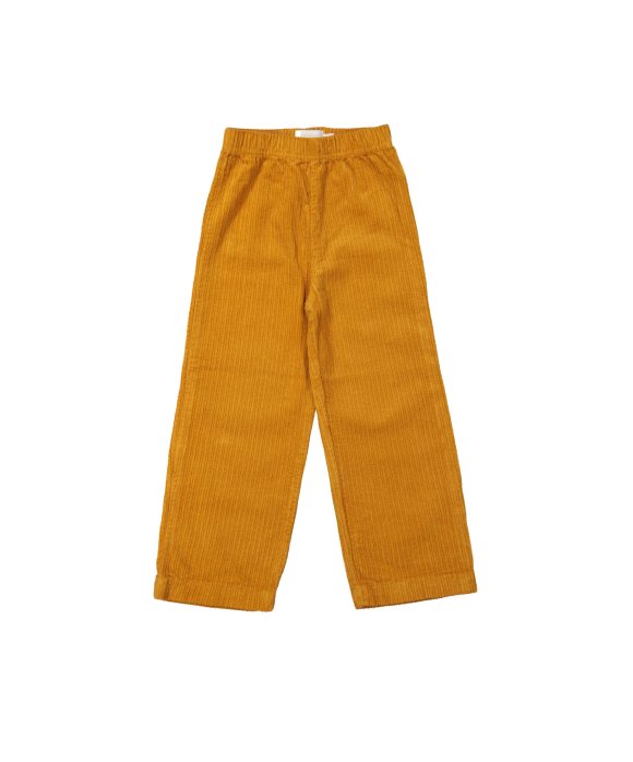 Comfy broek straight brede rib oker