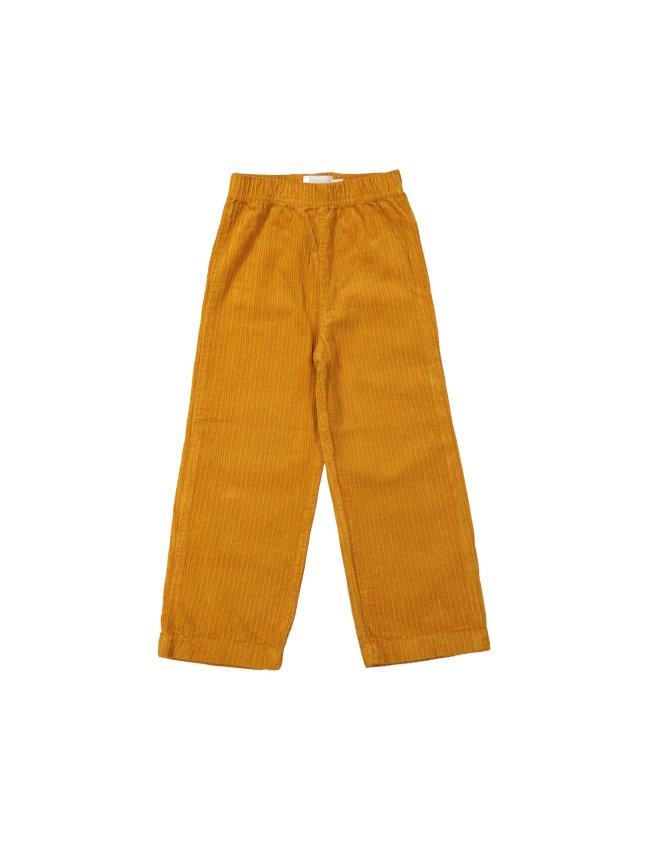 Comfy broek straight brede rib oker 12m