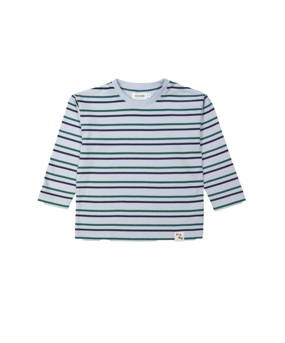 T-shirt streep lichtblauw