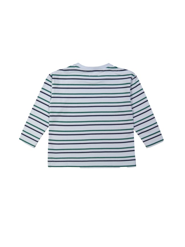 T-shirt streep lichtblauw 12m