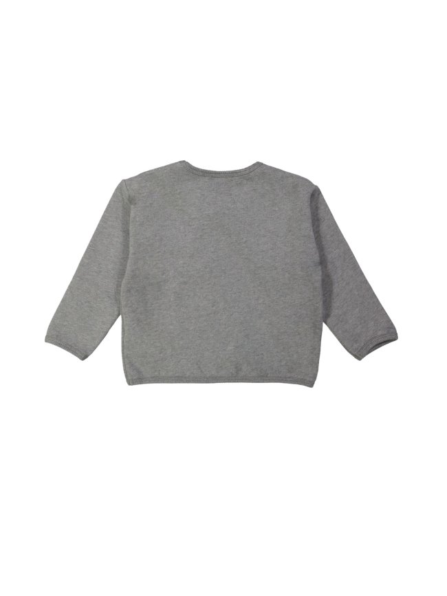 Sweater flower grijs chiné 12m
