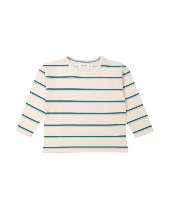 T-shirt streep lichtroze