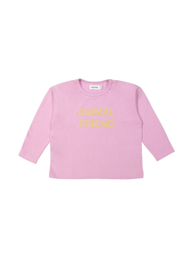 T-shirt animal friend mauve 12m