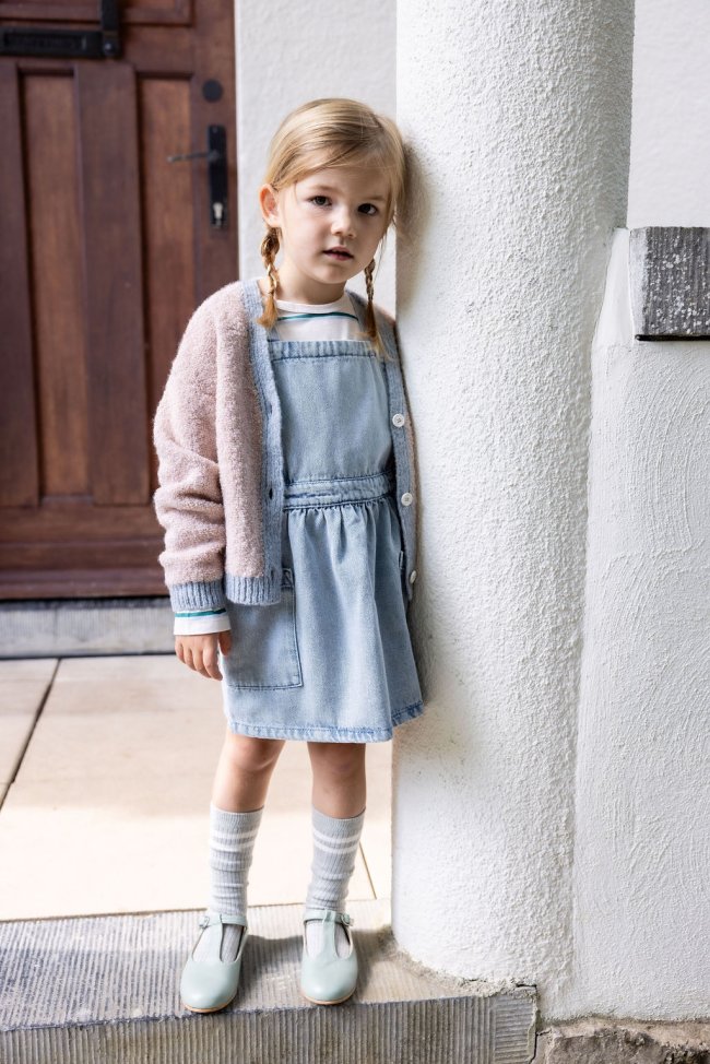 Jeansjurk snow bleach 12m