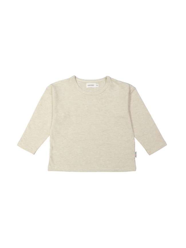 T-shirt fijne streep beige 12m