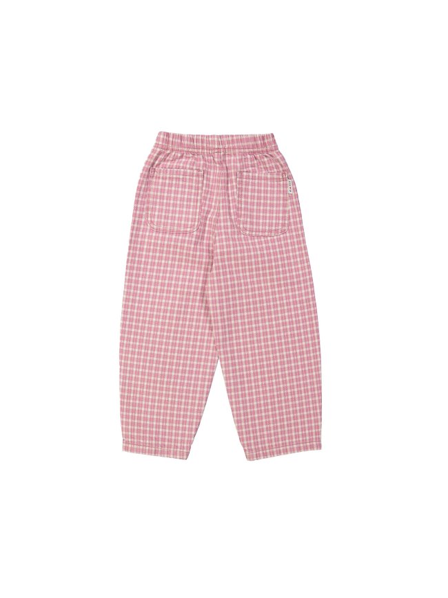 Broek balloon ruit roze 12m