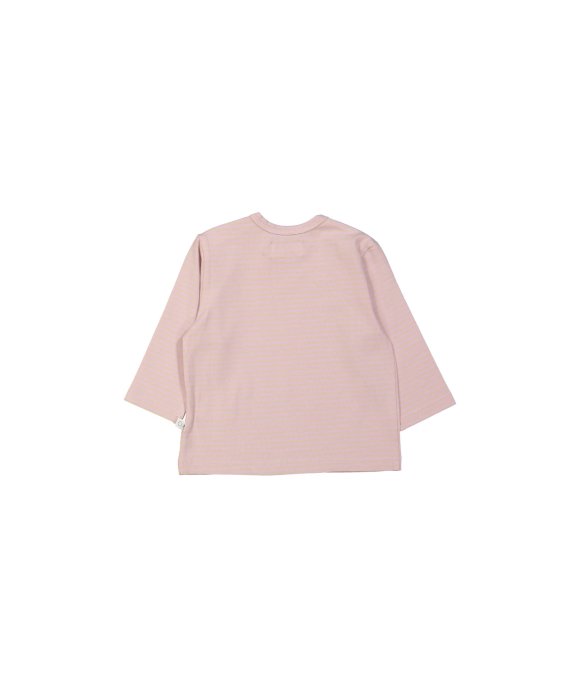 T-shirt streep hugs and kisses lichtroze