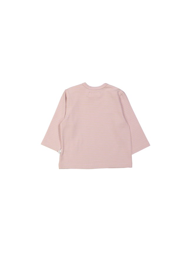 T-shirt streep hugs and kisses lichtroze 00m