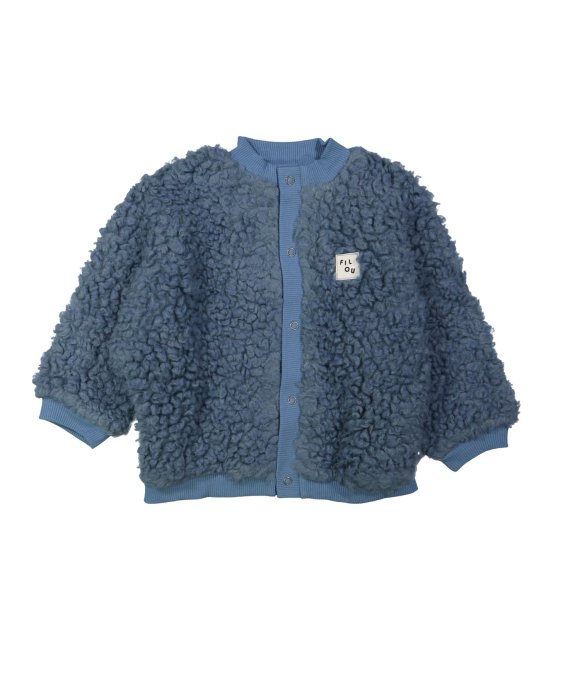Gilet teddy grijsblauw