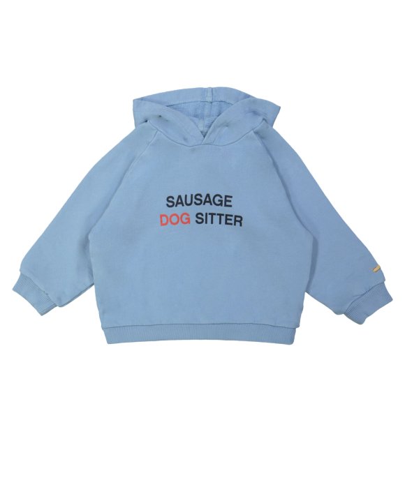 Hoodie sausage dog blauw