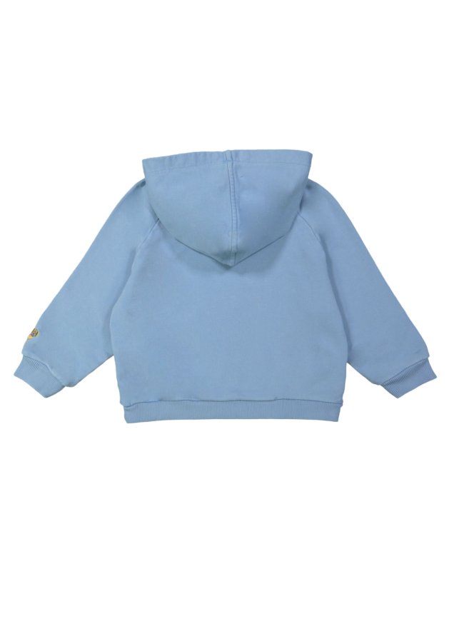Hoodie sausage dog blauw 12m