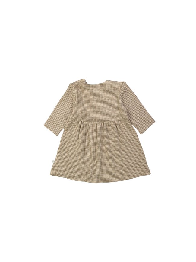 Jurk ruit lichtbruin 01m-03m