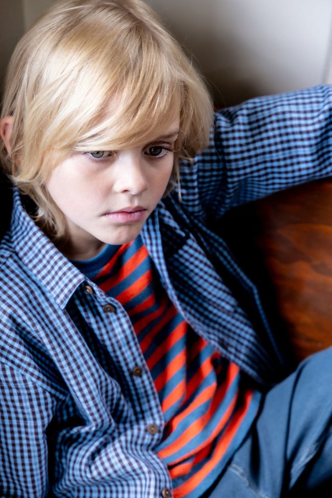 T-shirt streep oranje 12m