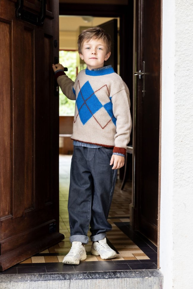 Jeans balloon grijs 12m