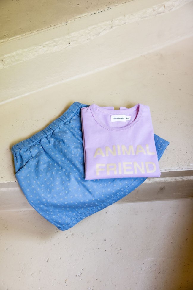 Rok dots grijsblauw 02j