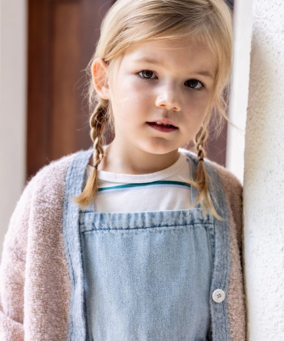 Gilet tricot lichtroze
