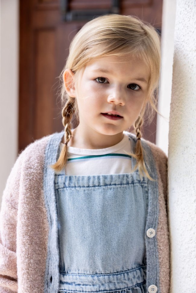 Gilet tricot lichtroze 12m-18m