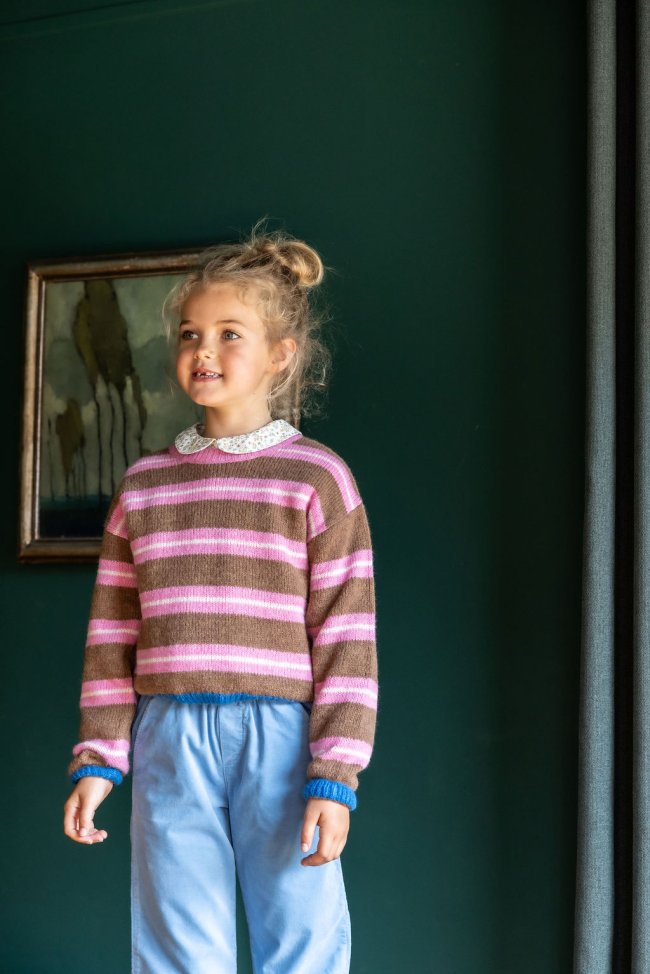 Broek velours blauw 12m