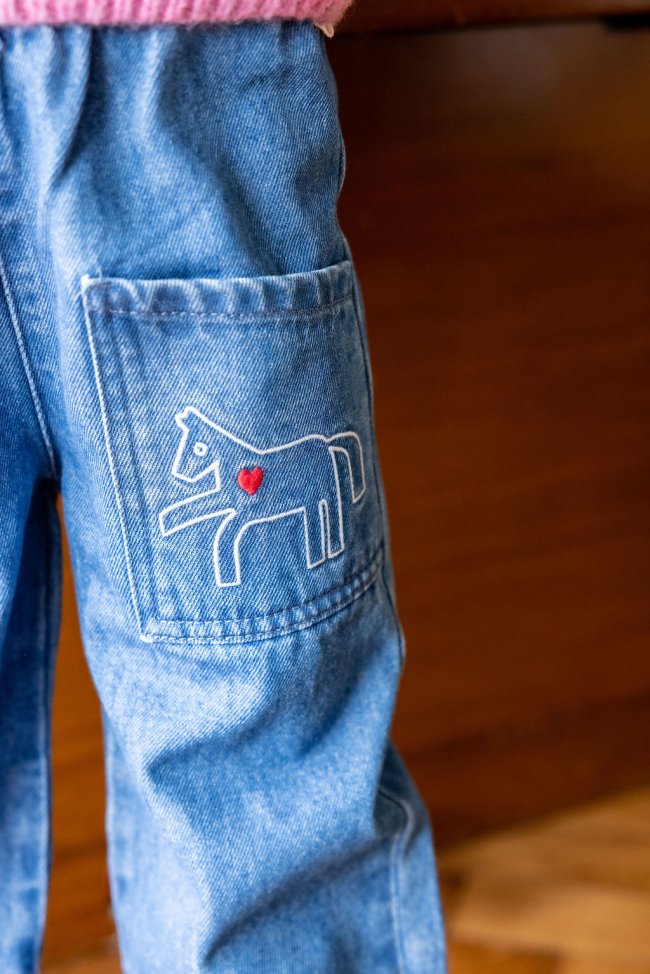 Jeans balloon stone bleach pocket horse 12m