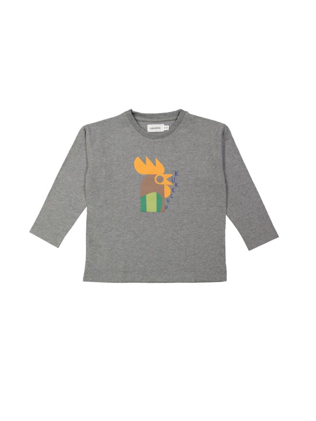 T-shirt kukeluu grijs chiné 12m