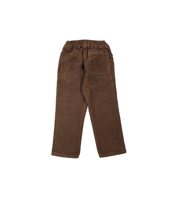 Comfy broek rib donkerbruin
