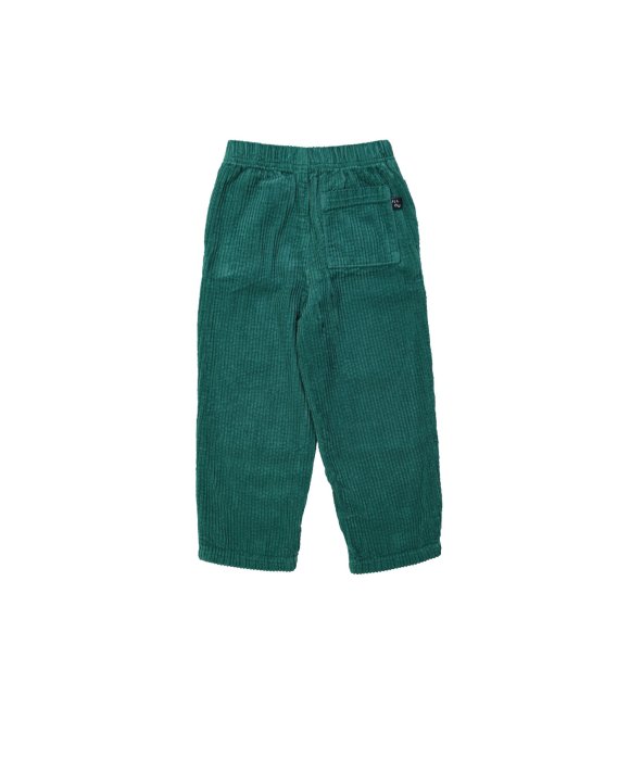 Comfy broek brede rib donkergroen