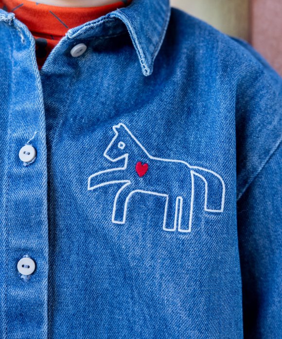 Jeansjurk horse stone bleach