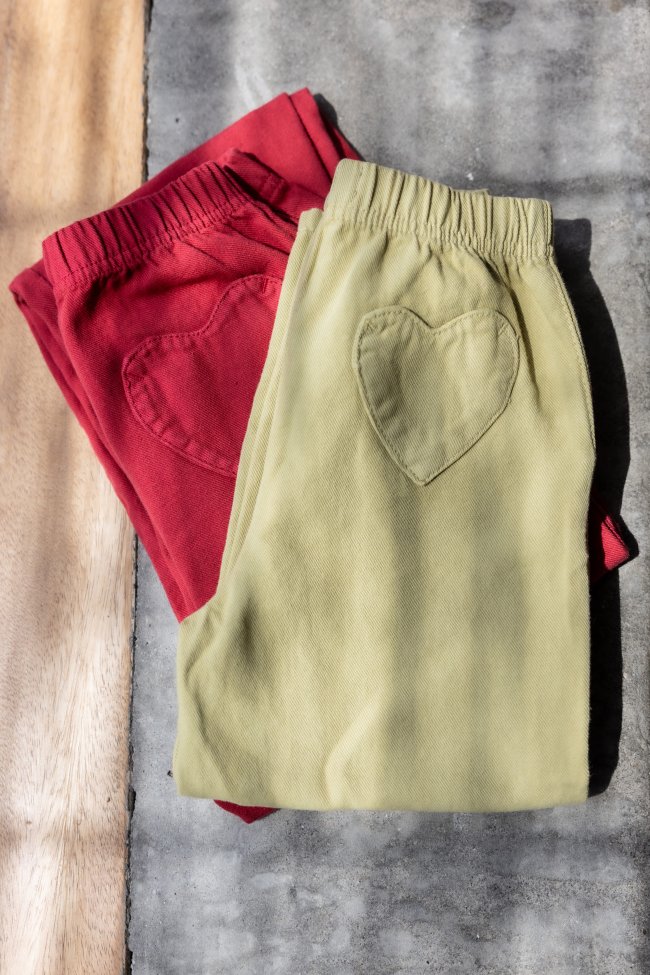 Broek balloon heart rood 12m