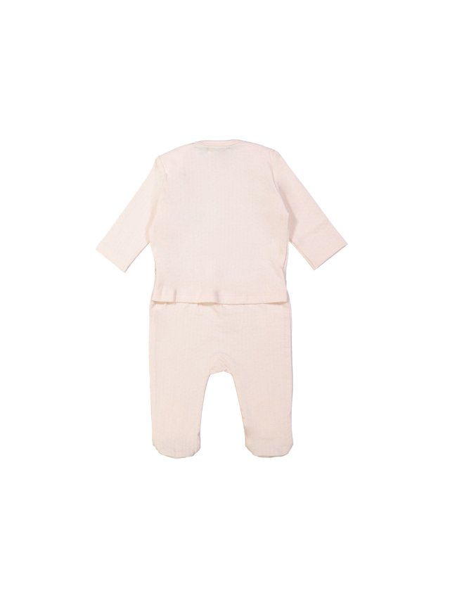 Pyjama ajour lichtroze 00m