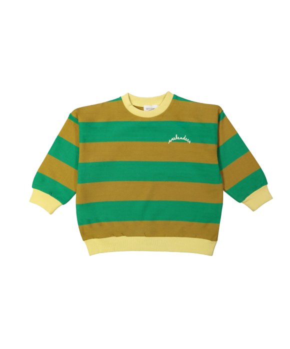Sweater streep weekenders mosgroen