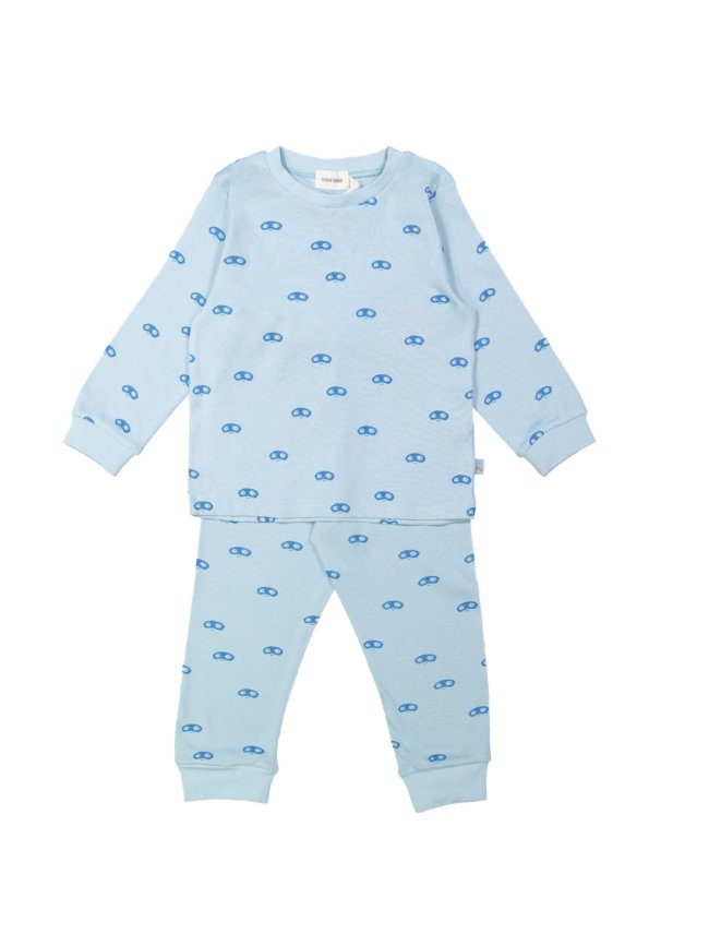 Pyjama mask lichtblauw 12m-18m