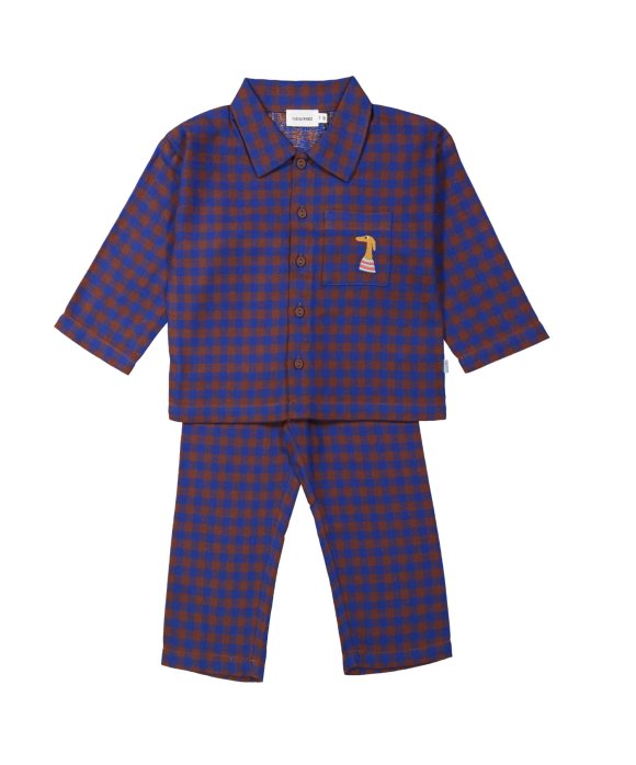 Pyjama ruit kobalt