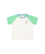 t-shirt mini croco raglan ecru 12m