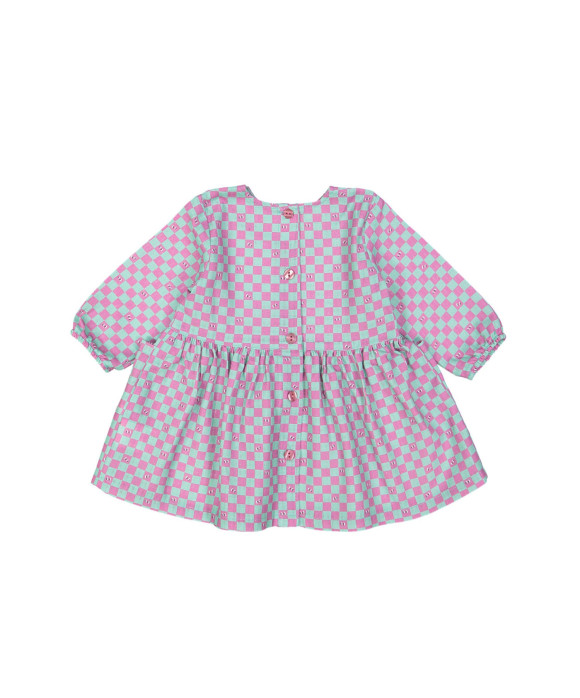 jurk mini little checks violet