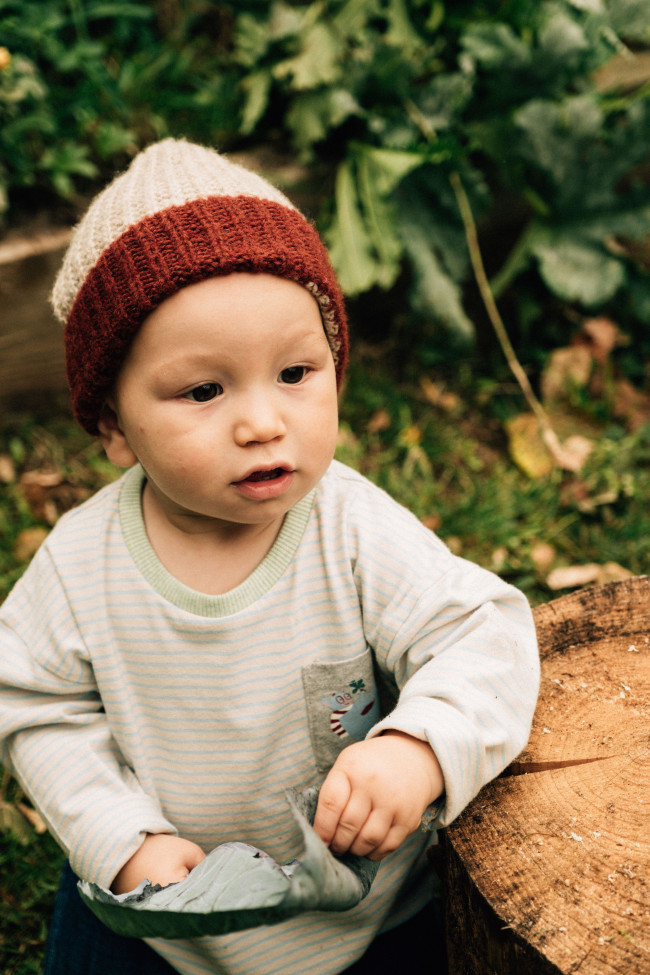 T-shirt monkey lichtblauw 12m-18m