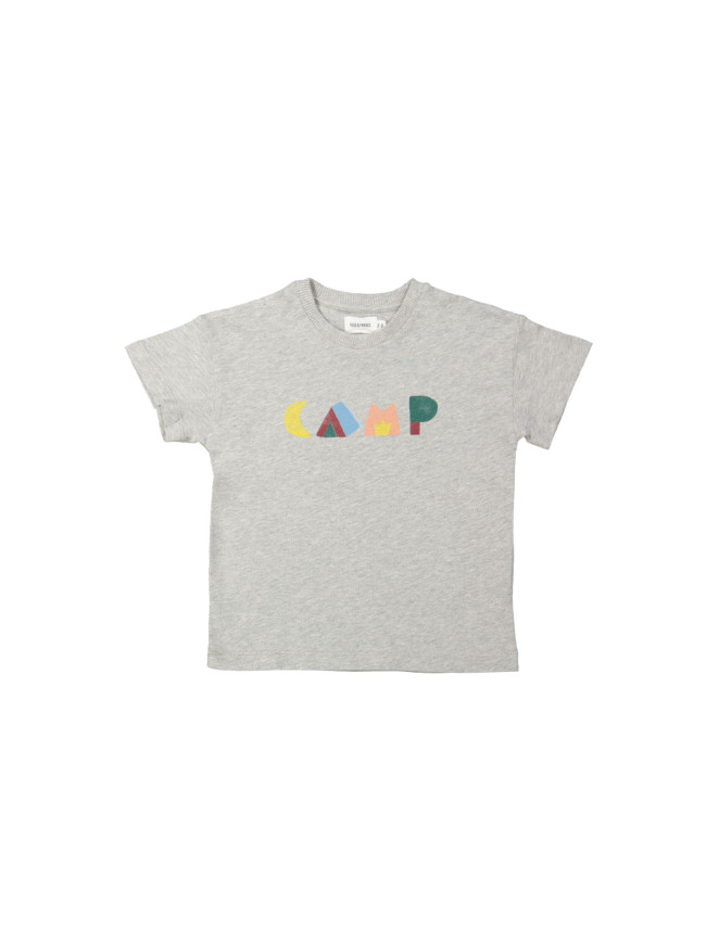 T-shirt camp lichtgrijs chiné 12m