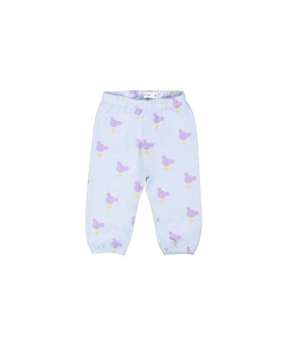 broek comfy mini bear flower lichtblauw