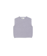 Debardeur grijsblauw merino wol 01m-04m