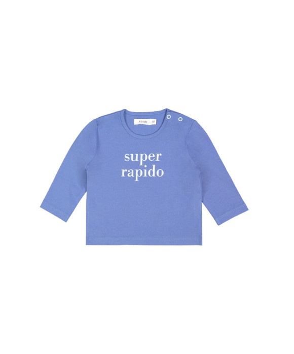 t-shirt mini super rapido blauw