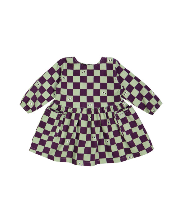 jurk mini rib check mint