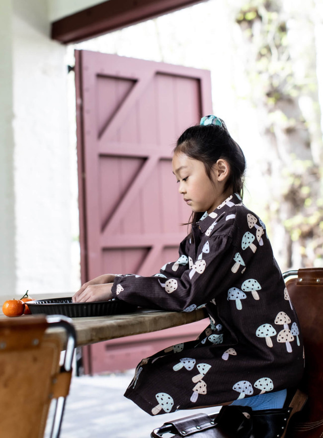 jurk mushrooms bruin 02j