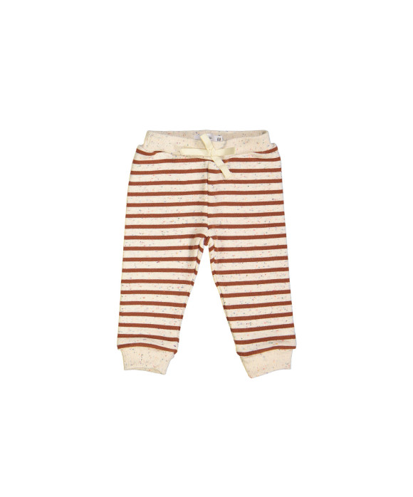 jogging broek mini streep bruin