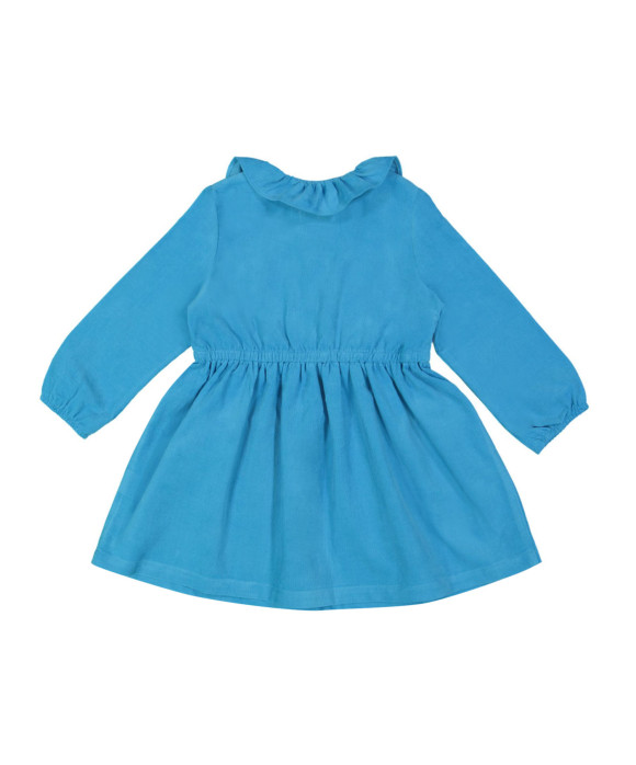 jurk pierrot rib blauw