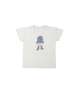 T-shirt hat melange lichtgrijs 12m