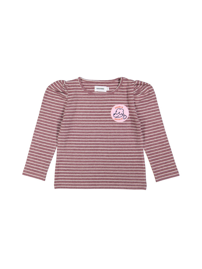 t-shirt pouf stripe bordeaux 02j