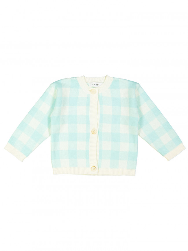 gilet mini ruit heldergroen 03m