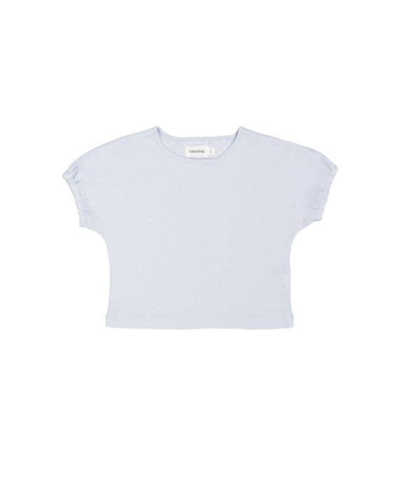 T-shirt ajour lichtblauw 